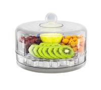 Cooled Serving Bowl - Ice Cooled Serving Dish, Cold Food Plate with Lid | Buffet Salad Bowl, Appetizer Calculator, Eced Snack Server, Cold Cut Display Tray for Parties, Barbecue, Catering, Ou