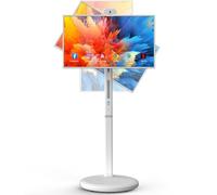 CooLegend 32" Portable TV 1080P Touch Screen Monitor on Wheels, Android OS 13 Built-in Battery, Detachable Camera and Stand, Full Swivel Rotation Rolling Tablet for Kitchen, Bedroom, Outdoors