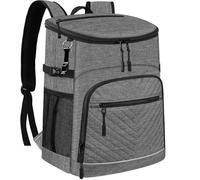 Cooler Backpack Insulated Leakproof Waterproof Backpack Cooler Bag 30 Cans, Large Capacity Lightweight Travel Camping Beach Backpack Cooler Ice Chest for Men and Women,Grey, Large