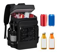 Cooler Backpack, Waterproof Bag, 15.75 x 11.02 x 8.66 Inches, Ice Chest Tote, Soft Reusable for Camping, Hiking, School, Fishing, Picnic, Lunch, Work, Travel, Outdoor Activities, Beach, Sports