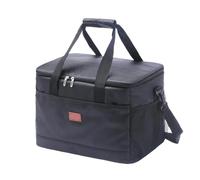 Cooler Bag 32L Soft Cooler Bag With Hard Liner Large Insulated Picnic Lunch Bag Box Cooling Bag For Camping BBQ Family Outdoor Activities For Food And Drink(Black)