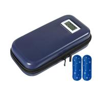 Cooler Bag for Medicine - Compact Medicine Cooler Bag with Cooling Elements | Temperature Display Storage Bag for Business Trip School Travel Outdoor Activities, Blue, verwijzen naar de beschrijving