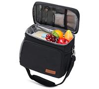 Cooler Bag - Insulated Soft Cooler 24-Can Portable Cooler Beach Bag for Lunch, Grocery, Shopping, Camping & Road Trip, Leakproof Lightweight Soft Side Car Cooler with Adjustable Shoulder Strap,Black