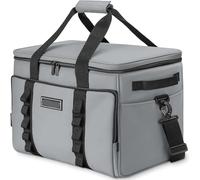 Cooler Bag Soft Insulated Cooler Bag Collapsible Large Travel Coolers Soft Sided Coolers Ice Chest, Leakproof, Waterproof, 48-Can For Food And Drink(Gray)