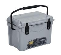 Cooler Box 19L, Rotomolded Portable Ice Chest with 5-Day Ice Retention, Heavy Duty Insulated Small Camping Cooler with Built-in Cup Holder, Fish Ruler & Drain Plug for Beach, Fishing, BBQ, Picnic