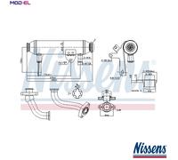 Exhaust gas cooler Steel 989283 NISSENS for FIAT ALFA ROMEO LANCIA
