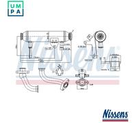 Exhaust gas cooler Steel 989283 NISSENS for FIAT ALFA ROMEO LANCIA