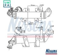 Cooler, exhaust gas recirculatio NISSENS 989287 for ESPACE IV (JK0/1_) 2 2006-