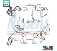 Cooler, exhaust gas recirculatio NISSENS 989389 for KOLEOS I (HY_) 2 2008-2013