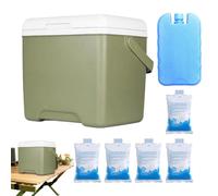 Cooler for Camping,13.8L Large Capacity Leakproof with Handle | Hard Case Cooler Box - for Outdoor Picnic Fishing Hiking Beach Travel Tailgating Road Trips