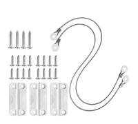 Cooler Hinges and Lid Straps Replacement Set for Igloo, Includes 3 Cooler Hinges, 2 Heavy Duty 14 Inch Stainless Steel Lid Straps, and 20 Screws