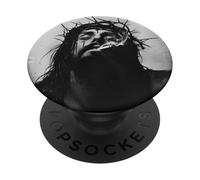 Cooler Jesus Christ smokes, resistance, rebellious Jesus PopSockets Adhesive PopGrip