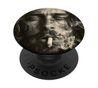 Cooler Jesus Christ smokes, resistance, rebellious Jesus PopSockets Adhesive PopGrip