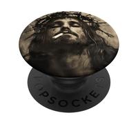 Cooler Jesus Christ smokes, resistance, rebellious Jesus PopSockets Adhesive PopGrip