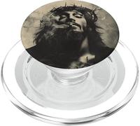 Cooler Jesus Christ smokes, resistance, rebellious Jesus PopSockets PopGrip for MagSafe