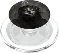 Cooler Jesus Christ smokes, resistance, rebellious Jesus PopSockets PopGrip for MagSafe