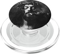 Cooler Jesus Christ smokes, resistance, rebellious Jesus PopSockets PopGrip for MagSafe