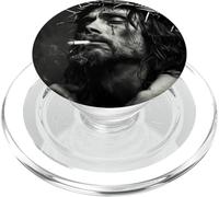 Cooler Jesus Christ smokes, resistance, rebellious Jesus PopSockets PopGrip for MagSafe