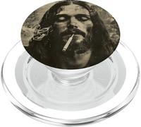 Cooler Jesus Christ smokes, resistance, rebellious Jesus PopSockets PopGrip for MagSafe