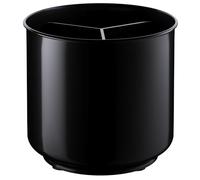 Extra Large and Sturdy Rotating Black Utensil Holder Caddy with No-Tip Weighted Base, and Gripped Insert | Rust Proof and Dishwasher Safe Kitchen Utensils Holder and Cutlery Holder