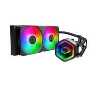 Cooler Master 240 Core II AIO CPU Liquid Cooler, R9|U7|i7, Dual Chamber G9R Pump, Infinity Mirror aRGB, 400mm Tubing, 240mm Radiator, 120mm PWM Fan, AMD Ryzen AM5|4, Intel LGA 1851|1700 Platform