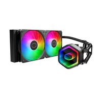 Cooler Master 240 Core II AIO CPU Liquid Cooler, R9|U7|i7, Dual Chamber G9R Pump, Infinity Mirror aRGB, 400mm Tubing, 240mm Radiator, 120mm PWM Fan, AMD Ryzen AM5|4, Intel LGA 1851|1700 Platform