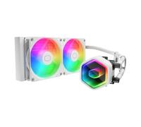 Cooler Master 240 Core II White AIO CPU Liquid Cooler, R9|U7|i7, Dual Chamber G9R Pump, Infinity Mirror aRGB, 400mm Tubing, 240mm Radiator, 120mm PWM Fan, AMD Ryzen AM5|4, Intel LGA 1851|1700 Platform