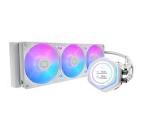 Cooler Master Atmos II 360 LCD Panel White FreeForm 2.0 CPU Liquid Cooler, Dual Chamber Pump, Customizable aRGB Lighting, Quiet Qperation, Easy Install, AMD Ryzen 9 AM5|4, Intel Ultra i9 LGA 1851|1700