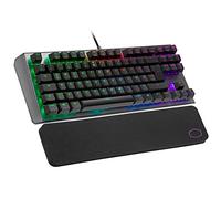 Cooler Master CK530 V2 Mechanical Gaming Keyboard without Number Keypad, Wired Keyboard with RGB Backlight & Wrist Rest, On-the-Fly Control - DE Layout/Red TTC Switch
