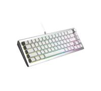 Cooler Master CK720 Hot-Swappable 65% Silver/White Mechanical Gaming Keyboard, Kailh Box V2 Linear Red Switches, Customizable RGB, USB-C Connectivity, 3-Way Dial, QWERTY (CK-720-SKKR1-US)