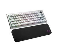Cooler Master CK721 65% Hybrid Wireless 2.4GHz/Bluetooth Silver/White Mechanical Gaming Keyboard, Linear Red Switches, Customizable RGB, Ergonomic Design, 3-Way Dial (CK-721-SKTR1-US)
