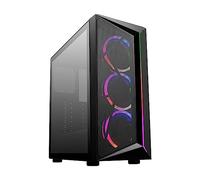 Cooler Master CMP 510 PC Case - Mid-Tower Chassis with ARGB Strip, Mesh Front Intake, 3 x 120mm ARGB Fans, Tempered Glass Side Panel, Versatile Cooling & Component Support, Breathable PSU Shroud