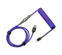 Cooler Master Coiled USB-C to USB-A Cable, Thunderstorm Blue/Purple, Reinforced