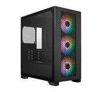 Cooler Master Elite 301 Tempered Glass Mini Tower PC Case - Black