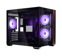 Cooler Master Elite 481 Wood Chassis, Black, Dual Chamber MicroATX Tower, 3 x 12