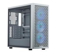 Cooler Master Elite 502 White ATX High Airflow Minimalist PC Case, 410mm GPU Max, Compatible RTX 5090|RX 7090 XT, 360mm AIO Max, Type C, Tempered Glass, Triple 120mm aRGB PWM Fan, Intakes Grill