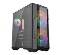 Cooler Master HAF 500 High Airflow ATX Mid-Tower, Mesh Front Panel, Dual 200mm Customizable ARG Lighting Fans, Rotatable GPU Fan, USB 3.2 Gen 2 Type C and Tempered Glass (H500-KGNN-S00)