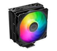 Cooler Master Hyper 212 RGB Black Edition CPU Air Cooler, SF120R RGB Fan, 4 CD 2.0 Heatpipes, Anodized Gun-Metal Black, Brushed Nickel Fins, RGB Lighting for AMD Ryzen/Intel LGA1151