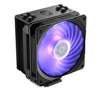 Cooler Master Hyper 212 Black Edition RGB CPU Air Cooler, SF120R RGB Fan, Anodized Gun-Metal Black, Brushed Nickel Fins, 4 Copper Direct Contact Heat Pipes for AMD Ryzen/Intel LGA1700/1200/1151