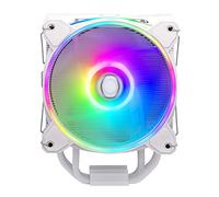 Cooler Master Hyper 212 Halo CPU Air Cooler - Pure White Aluminium Finish, 4 Continuous Direct Contact Heat Pipes with Fins, MF120 Halo2 ARGB Fan, ARGB Auto Detect, LGA1700 & AM5 Brackets - White