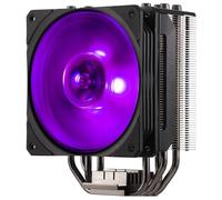 Cooler Master Hyper 212 RGB Black Edition CPU Air Cooler with LGA1700Bracket - 4 Continuous Direct Contact Heat Pipes with Fins, SF120R RGB Fan, Optional Push-Pull Fan Configuration - Black RGB