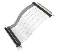Cooler Master MasterAccessory Riser Cable PCIe 4.0 x16 200mm V2 White, PCIe 4.0 | Older Compatible, EMI shielded 30 AWG, TPE Cable Sleeves, Protective ABS Casing for GPU Card (MCA-U002R-WPCI40-200)