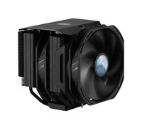 Cooler Master MasterAir MA624 Stealth CPU Air Cooler, Dual Tower Heatsink, Push-Pull SickleFlow 140 V2 Fans, 6 Heat Pipe Array, Easy Installation, Matte Black Finish - Universal Socket Compatibility