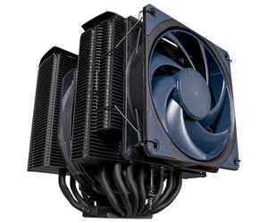 Cooler Master MasterAir MA824 Stealth CPU Air Cooler - Dual Heatsink, Push-Pull Mobius 135 & 120 Fans, 8 Superconductive Composite Heat Pipes, Full RAM Clearance - Intel & AMD Socket Compatible