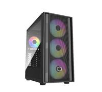 CoolerMaster MasterBox 600 Mid Tower TG Chassis, 4x ARGB Fan, Rear-Connect Suppo