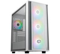 Cooler Master MasterBox 600 White Mid-Tower E-ATX Airflow Case - Back Connect MB & 420mm Radiator Ready, 3 x 140mm & 1 x 120mm ARGB PWM Fans Pre-Installed, Tempered Glass Side, USB 3.2 Gen 2x2 Type-C