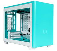 Cooler Master MasterBox NR200P Mini ITX Computer Case - Tempered Glass Side Panel, Superior Cooling Options, Vertical GPU display, Tool-Free 360 Degree Accessibility - Caribbean Blue