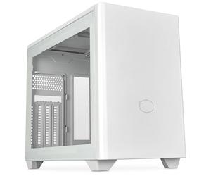 Cooler Master MasterBox NR200P V2 White Mini ITX Computer Case - Glass Side Panel, Vertical GPU Layout, PCIe 4.0 x16 Riser Cable, Tool-Free 360 Degree Access, 120mm PWM Fan, USB 3.2 Gen 2x2 Type-C