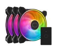 Cooler Master MasterFan MF120 Halo² 3 in 1 PC Case | Liquid Cooler | Air Cooler Fan, Dual Loop ARGB LED Rings, ARGB LED Rings, Dynamic PWM 120mm 2050RPM,