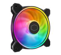 Cooler Master MasterFan MF120 Halo² Fan, Duo-Ring ARGB Gen 2 LED Rings, 120mm 2050rpm Dynamic PWM, Enlarged Fan Blades, Hybrid Frame for PC Case, Liquid and Air Cooler (MFL-B2DN-21NP2-R2),Black